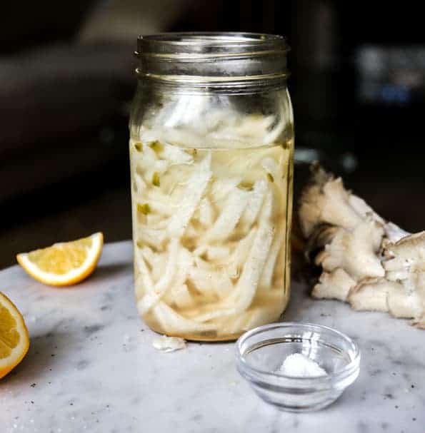 Easy Pickled Jicama with Jalapeno Lime and Cayenne