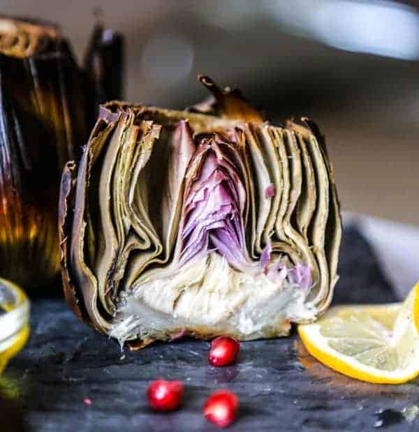 Roasted Artichoke Recipe Stuffed with Garlic and Sage