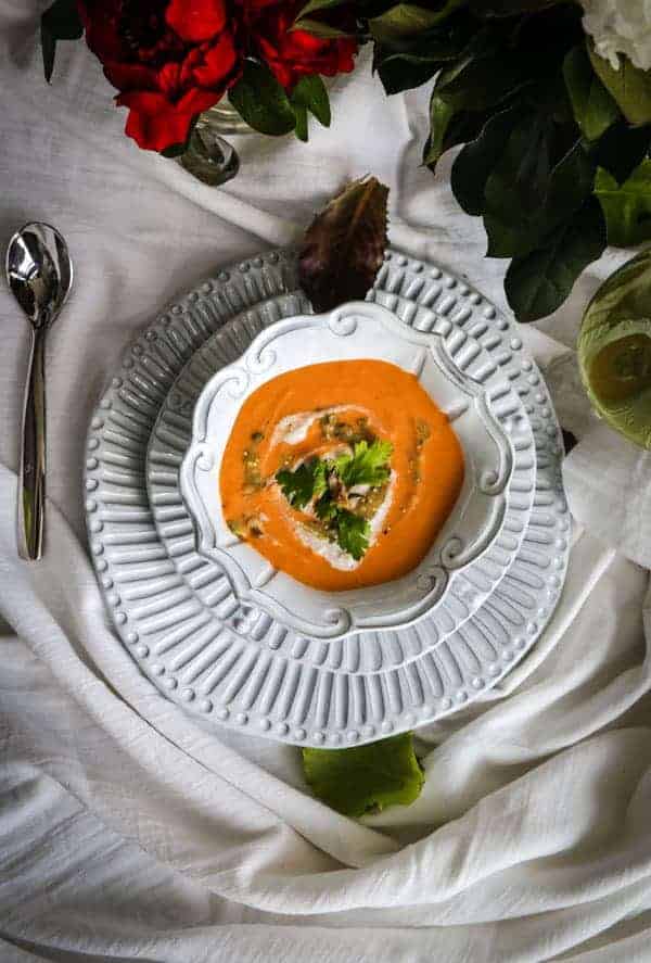 Vegan Curried Cauliflower Soup