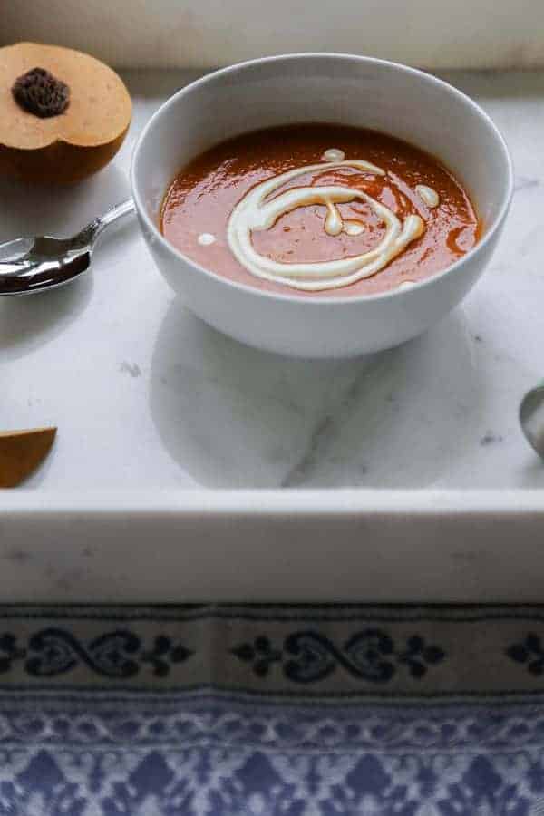 gluten free tomato soup in a bowl