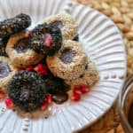 vegan tahini cookies on a plate