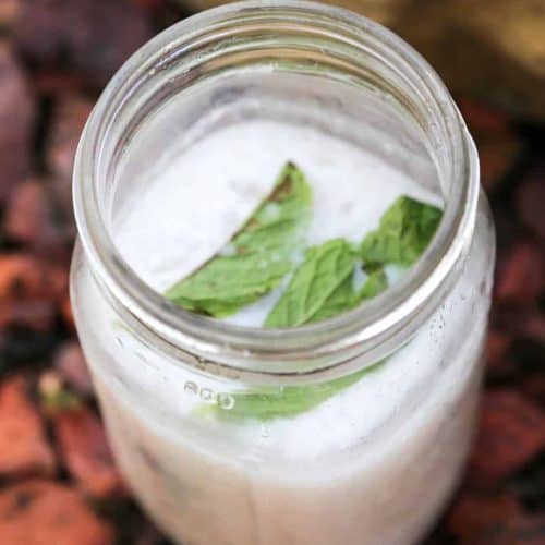 you Thai coconut smoothie in a glass