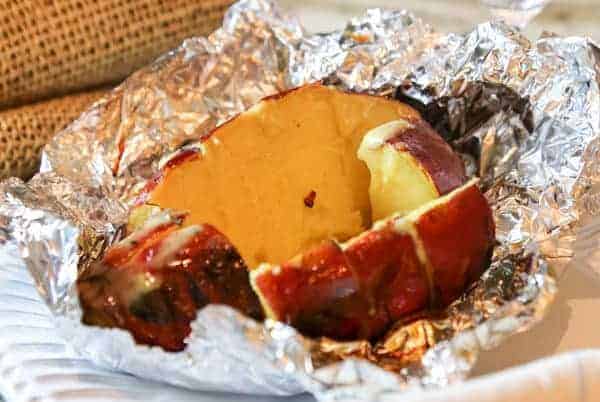 Japanese Yams with Greek Dipping Sauce