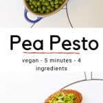 vegan pea pesto, Vegan Pea Pesto Crostini with Mint