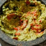 Raw Vegan Guacamole with Roasted Red Pepper and Cumin