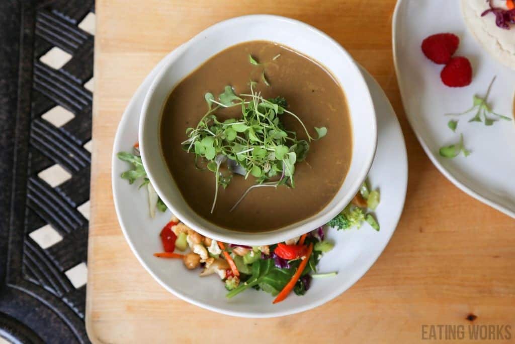 bowl of gluten free mushroom soup