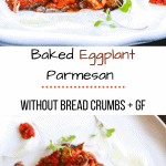 Baked eggplant Parmesan without breadcrumbs pin