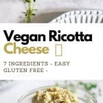 Vegan Ricotta Cheese, Vegan Ricotta Cheese (Made with Pine Nuts + GF)