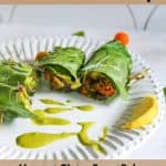 pin for vegan collard green wraps