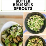 garlic butter brussels sprouts pin