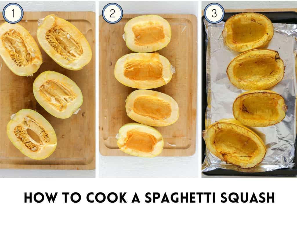 step by step photos on how to cook a spaghetti squash