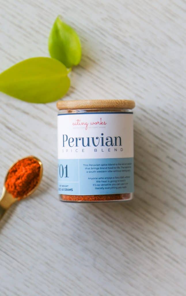 bottle of Peruvian spice blend 