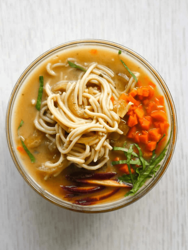 gluten free ramen noodle soup in a bowl