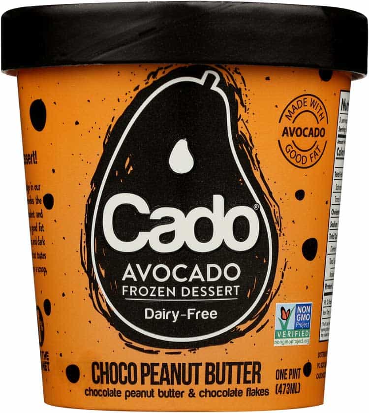 Cado Ice Cream Ingredients - Eating Works 4 choco peanut butter cado ice cream