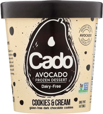 Cado Ice Cream Ingredients - Eating Works 3 cado cookies and cream pint
