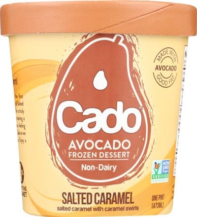 pint of cado salted caramel ice cream