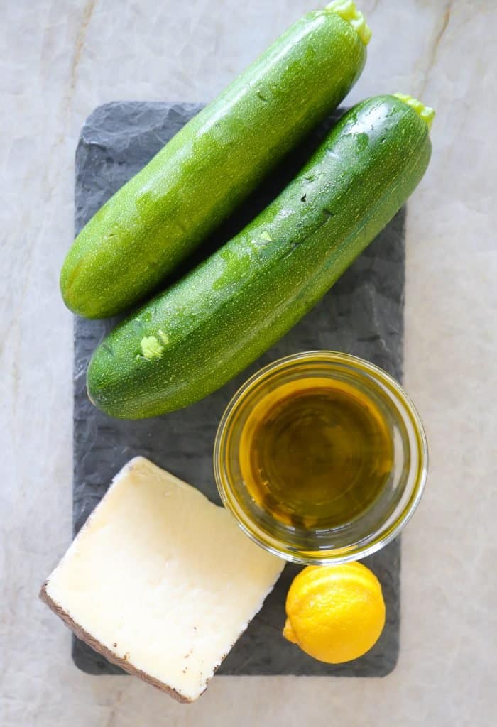 zucchini carpaccio, Shaved Courgette Salad (Gluten Free &#038; Keto)