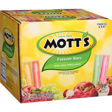 one box of mott's vegan freezer bars