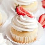 strawberry short cake gluten free cupcake