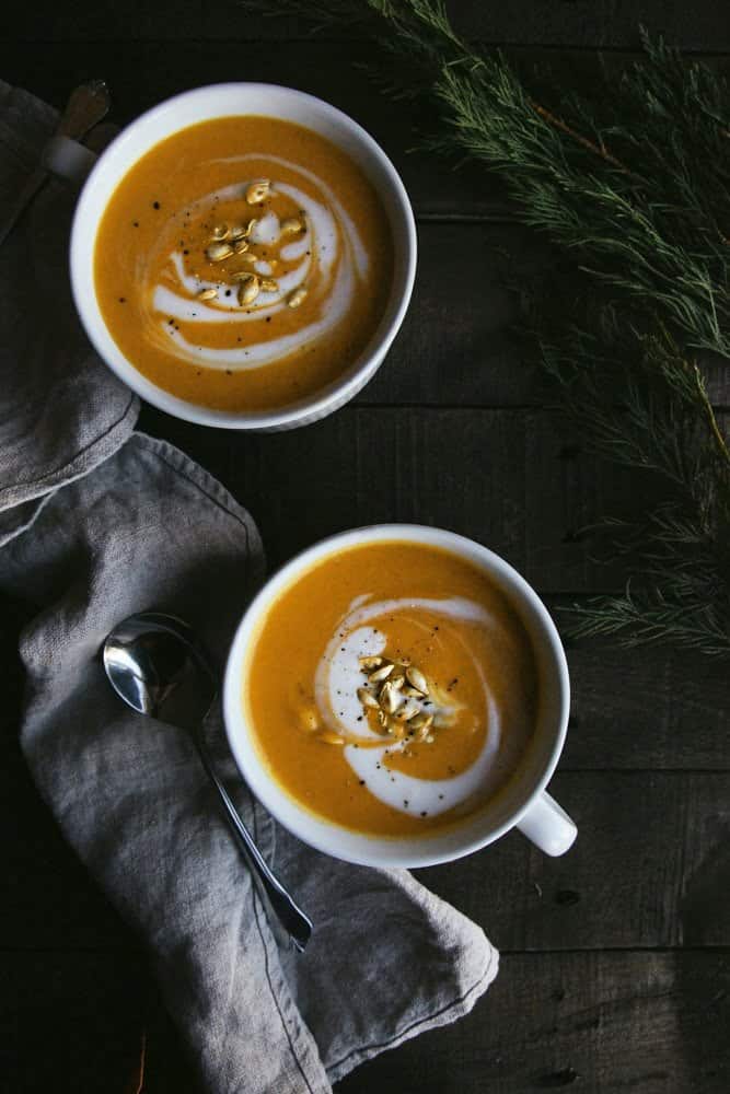  Silky smooth Butternut Squash Soup with a hint of chilli for the 