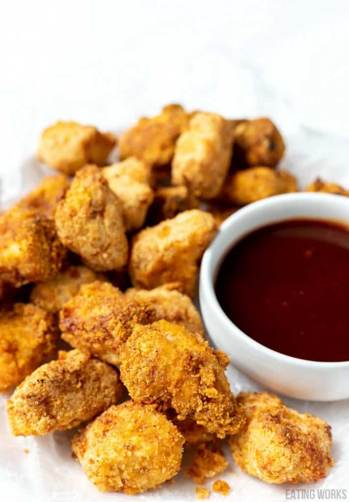 copycat Chick-fil-A air fryer chicken nuggets with dipping sauce