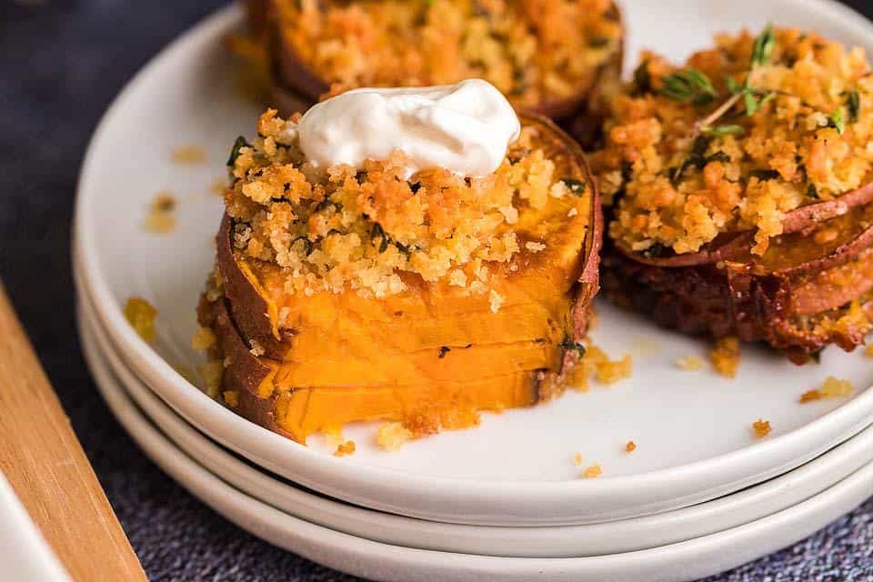 air fryer sweet potato stacks 