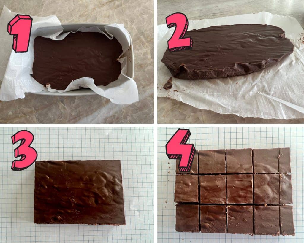 step by step photos on how to make Japanese nama chocolate at home