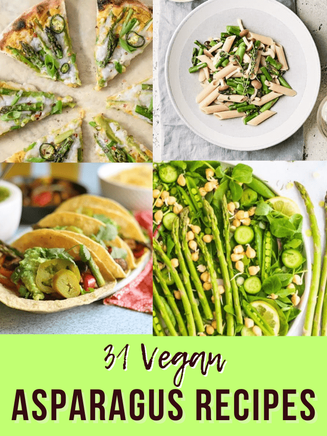 Vegan asparagus recipes round up by eatingworks.com.