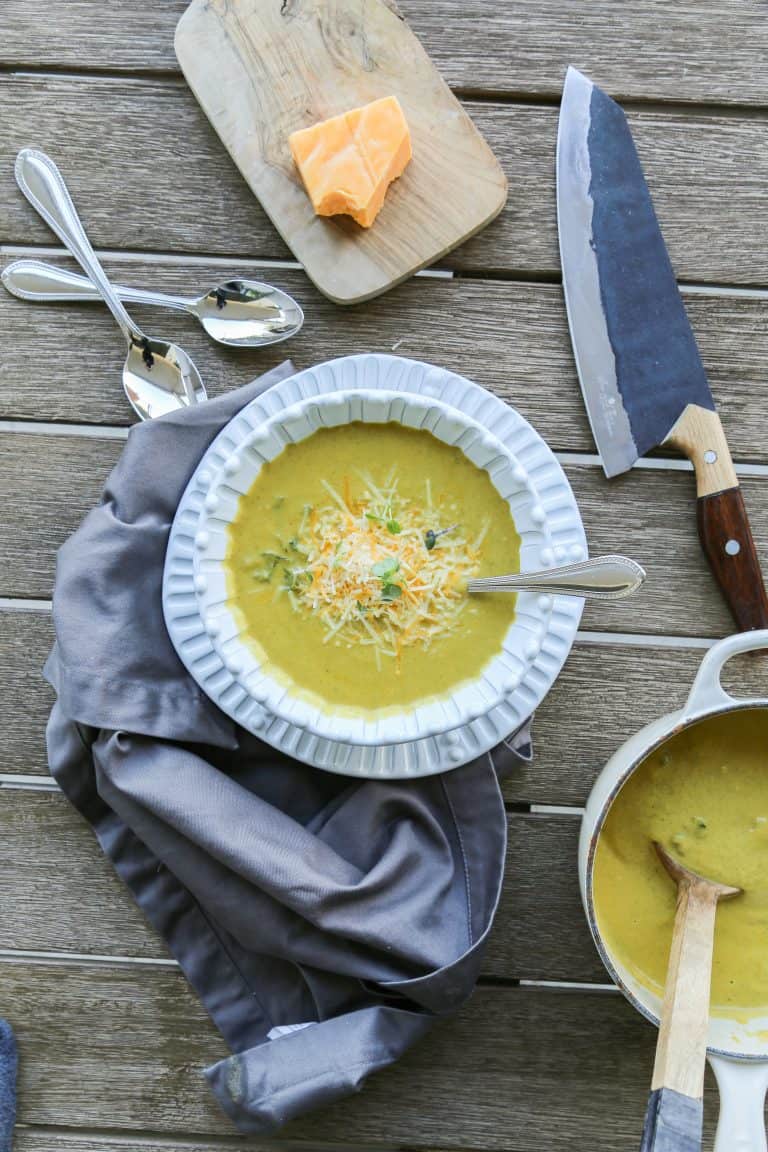 Gluten Free Broccoli Cheddar Soup: Keto Soup Recipe