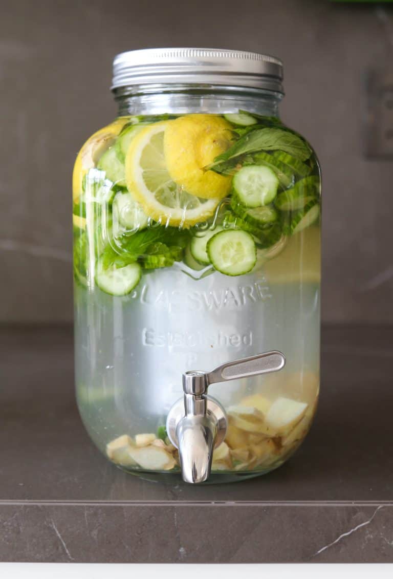 Lemon Mint Cucumber Ginger Water