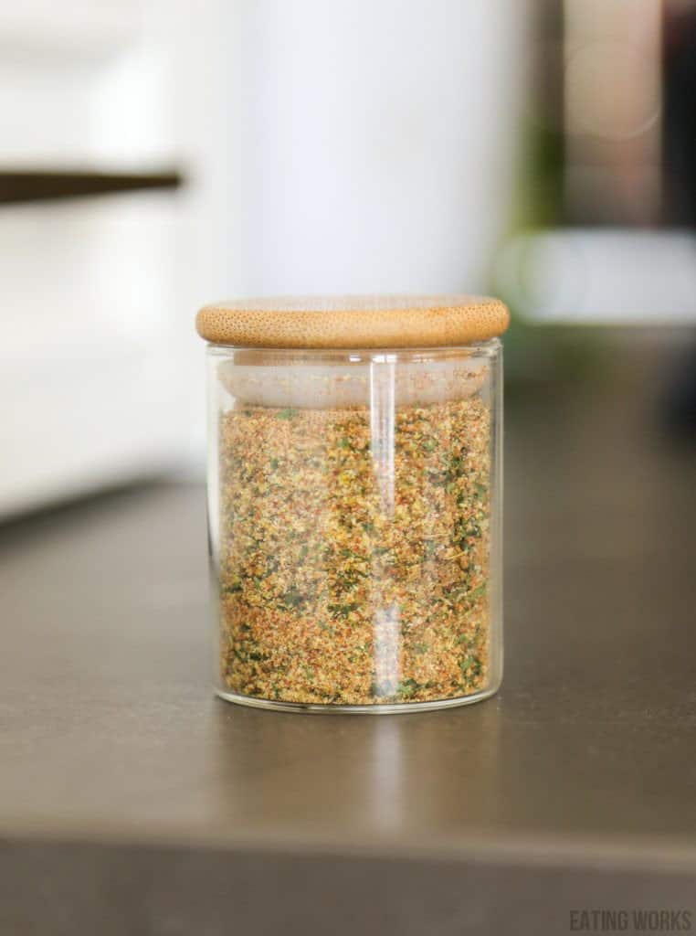 Mediterranean spice blend in a jar